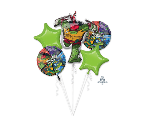 RISE OF THE TEENAGE MUTANT NINJA TURTLE 5 PACK BOUQUET INFLATED #89099