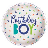 CONFETTI "BIRTHDAY BOY" 45CM (18") FOIL BALLOON #54019