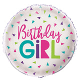 CONFETTI "BIRTHDAY GIRL" 45CM (18") FOIL BALLOON #54021