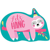 Sloth Postcard Invitations 8 pack Let's Hang #10269