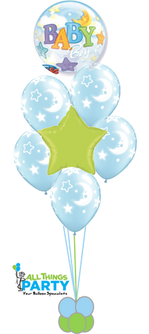 Baby Boy Stars & Moon Bubble Bouquet