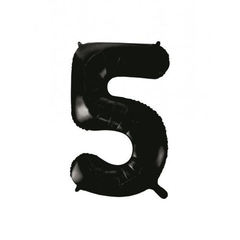 Giant INFLATED Black Number 5 Foil 86cm Balloon #213785