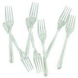 Clear Reusable Plastic Cutlery Dessert Spoons 20pk