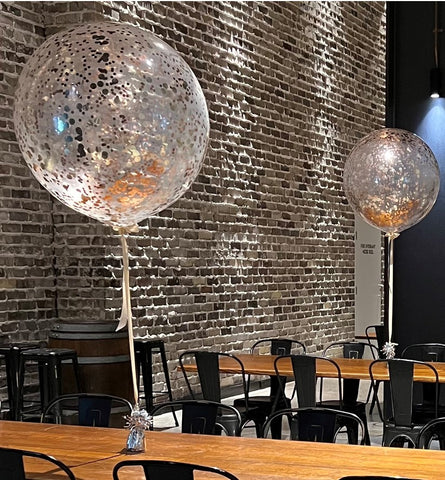 Large 60cm Confetti Filled Balloon on a weight 2-3 day Foat Time