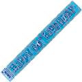 60th Birthday Foil Banner Blue 3.6m