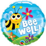 Get Well Bee Well Foil 45cm Balloon INFLATED #16998