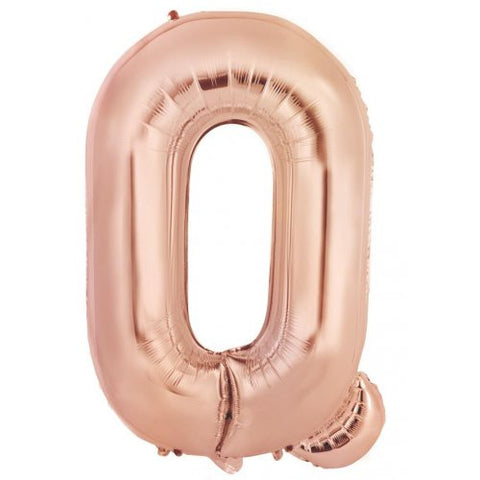 Giant Letter Balloon Q Rose Gold Foil 86cm #213986