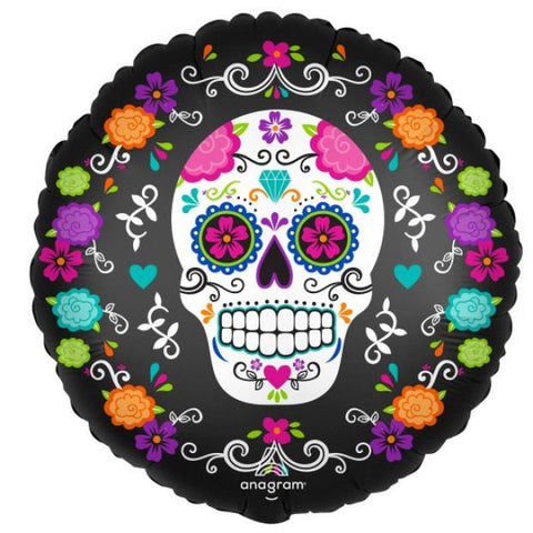 Anagram Foil 45cm Satin Sugar Skull & Marigolds