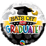 Graduation Foil 45cm Balloon Hats Off #93214