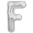 Silver Letter F Small 41cm AIR FILLED ONLY Balloon #00484