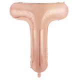 Giant Letter Balloon T Rose Gold Foil 86cm #213989