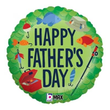 Happy Father’s Day Fishing Foil 45cm Balloon #26099