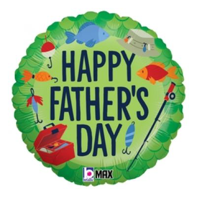 Happy Father’s Day Fishing Foil 45cm Balloon #26099