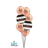 Rose Gold Birthday Dazzler Balloon Bouquet