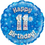 11th Birthday Foil Blue Balloon Oaktree #227918