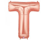 Giant Letter Balloon T Rose Gold 1m #15920