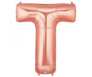 Giant Letter Balloon T Rose Gold 1m #15920