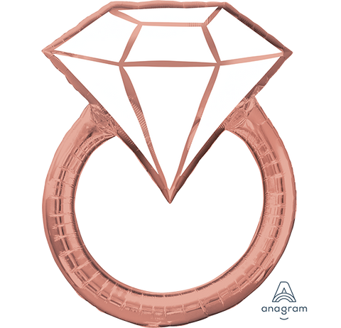 Rose Gold Diamond Ring Supershape Foil #39715