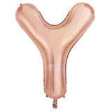 Giant Letter Balloon Y Rose Gold Foil 86cm #213994