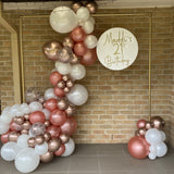 Gold Frame with Organic Balloon Garland HIRE ITEM