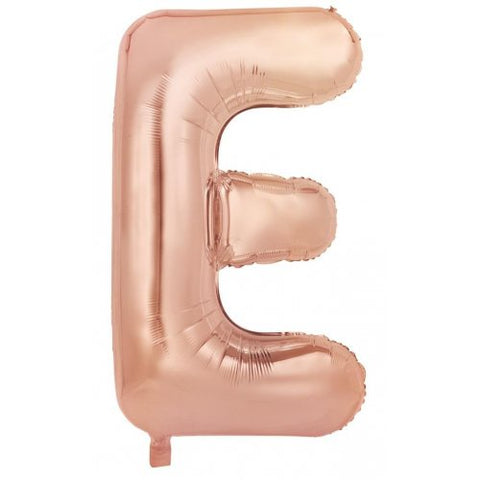 Giant Letter Balloon E Rose Gold Foil 86cm #213974