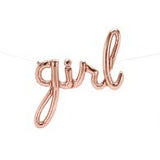 Girl Rose Gold Script Foil Balloon AIR FILLED DIY#01330