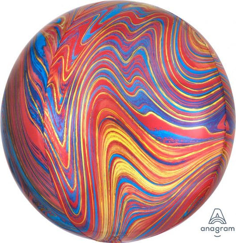 Marblez Orbz Balloon Red, Blue & Gold #41397