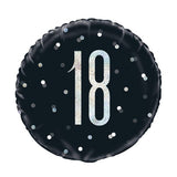 Prismatic Black & Silver 18th Birthday Foil 45cm 18" #83343