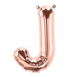 Rose Gold Letter J Balloon AIR FILLED SMALL 41cm #01346