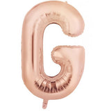 Giant Letter Balloon G Rose Gold Foil 86cm #213976