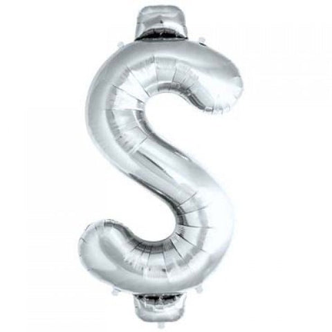 GIANT LETTER 86cm 34inch $ Dollar Sign Silver