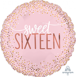 16th Birthday Sweet SIXTEEN Blush Pink Foil Balloon #39735