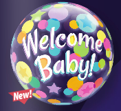 Welcome Baby Polka Dot Bubble Balloon #25860