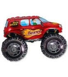 Monster Truck Red  Big Wheels Foil Shape 86cm #308662