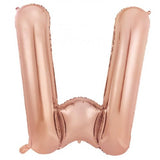 Giant Letter Balloon W Rose Gold Foil 86cm #213992
