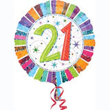 21st Birthday Foil Radiant Balloon #16068