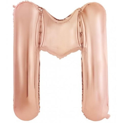 Giant Letter Balloon M Rose Gold Foil 86cm #213982