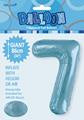 Baby Blue Number 7 Foil 86cm Balloon #50667