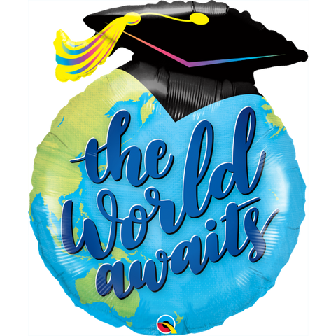 The World Awaits Grad Foil Shape 91cm (36")