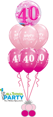40th Birthday Bubble Bouquet  #40BD02