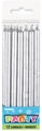 Candles Silver Thin 12pk