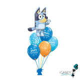 Bluey Birthday Balloon Bouquet INFLATED #BlueyT5