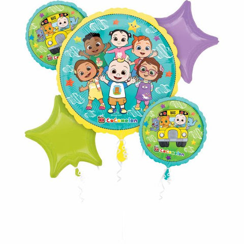 Cocomelon  Foil Balloon Bouquet Kit 5 pk INFLATED #43624