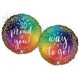 So Proud Rainbow 46cm 18 Inch Round INFLATED #36935