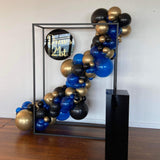 Black Square 3D Frame with Organic Balloon Garland HIRE ITEM