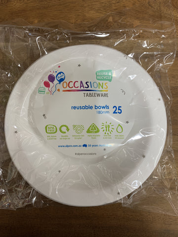 White Reusable Bowl Pack 25 #384101