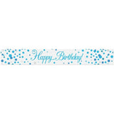 Happy Birthday Sparkling Fizz Blue Banner 2.7m #625808
