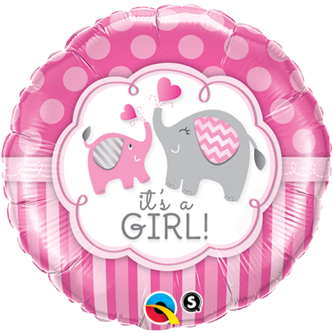 Its a Girl Pink Elephant Foil Balloon #45106