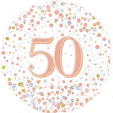 50th Birthday Foil Rose Gold Sparkling Fizz 45cm Balloon #227130