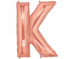 Giant Letter Balloon K Rose Gold 1m #15911